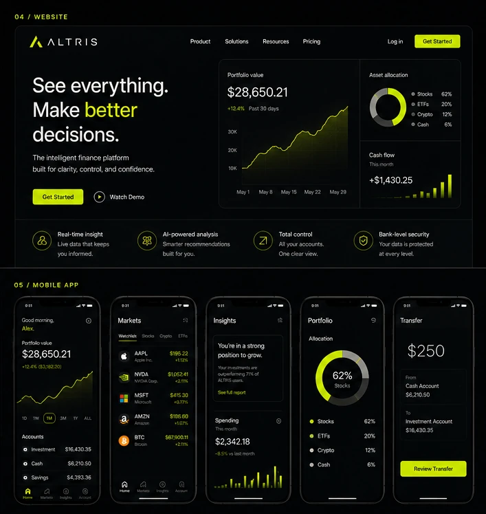 ALTRIS mobile interface