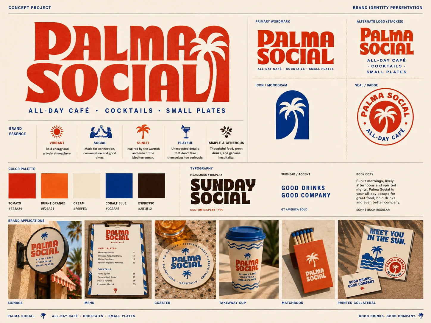 PALMA SOCIAL brand identity presentation