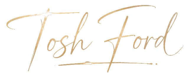 Approved gold handwritten Tosh Ford logo